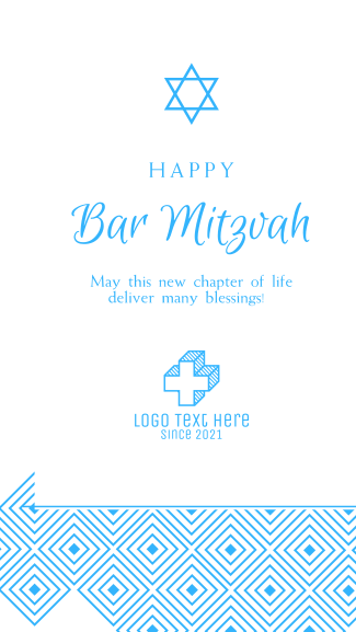 Happy Bar Mitzvah Facebook story