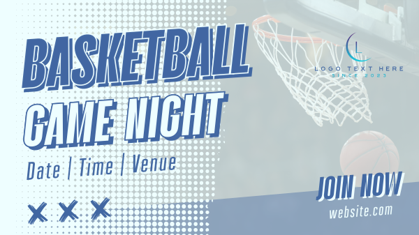 Basketball Game Night Facebook Event Cover Design