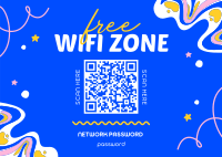 Memphis Wifi Zone Postcard Design