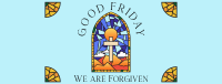 Good Friday Stained Glass Facebook Cover Image Preview