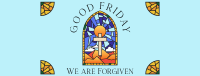 Good Friday Stained Glass Facebook Cover Design