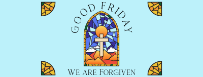 Good Friday Stained Glass Facebook cover Image Preview