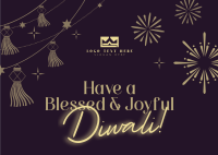 Blessed Diwali Festival Postcard Image Preview