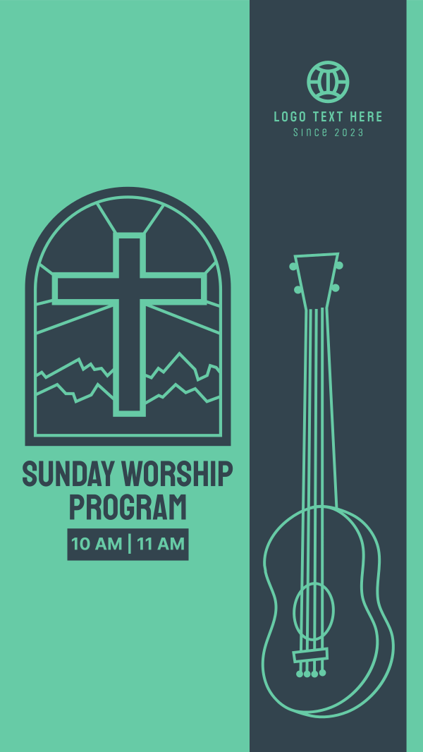 Sunday Worship Program Instagram Story Design Image Preview