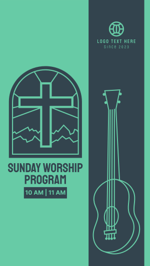 Sunday Worship Program Instagram story Image Preview