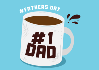 Father's Day Coffee Postcard Design