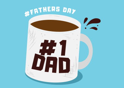 Father's Day Coffee Postcard Image Preview