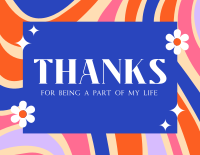All Is Groovy Thank You Card Design