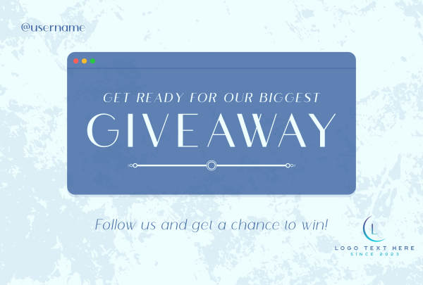 Elegant Sleek Giveaway Pinterest Cover Design Image Preview