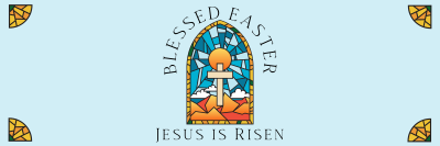 Easter Stained Glass Twitter header (cover) Image Preview