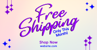 Sparkly Shipping Promo Facebook ad Image Preview