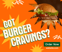 Burger Cravings Facebook Post Design