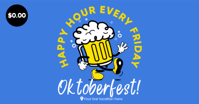 Happy Hour Mascot Facebook ad Image Preview