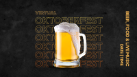Virtual Oktoberfest Beer Mug Facebook Event Cover Design