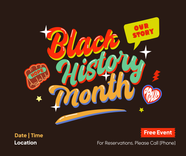 Multicolor Black History Month Facebook Post Design Image Preview
