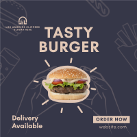 Burger Home Delivery Instagram Post Design