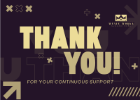 Minimalist Shapes Thank You Postcard Image Preview