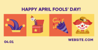 Tiled April Fools Facebook Ad Design