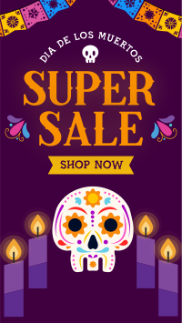 Candle Vigil  De Los Muertos Sale Instagram Reel Design