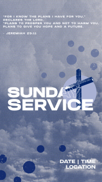 Textured Sunday Service Instagram Reel Design