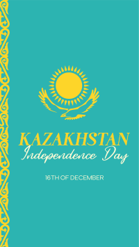 Ornamental Kazakhstan Day Facebook Story Design
