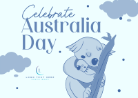 Sleeping Koalas Postcard Design