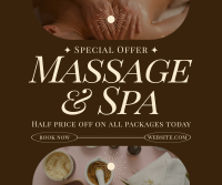 Modern Massage Therapy Facebook Post Design