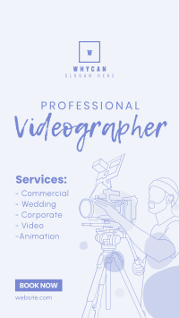 Videographer Lineart Facebook story Image Preview