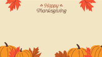 Happy Thanksgiving Zoom Background Design