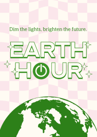Earth Hour Retro Poster Design