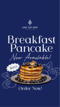 Breakfast Blueberry Pancake Instagram Reel Design