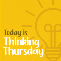 Minimalist Light Bulb Thinking Thursday Instagram post Image Preview