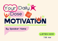 Daily Motivational Podcast Postcard Image Preview