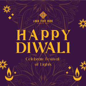 Happy Diwali Greeting Instagram post Image Preview