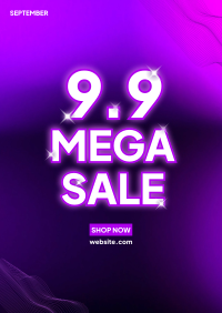 9.9 Mega Sale Poster Design