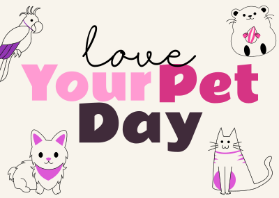 Love Your Pet Day Postcard Image Preview