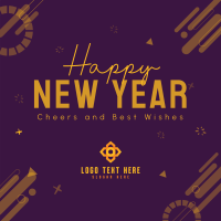 New Year Blob Greeting Instagram post Image Preview