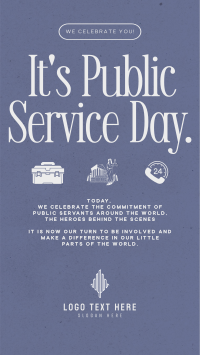Minimalist Public Service Day YouTube short Image Preview