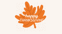 Happy Thanksgiving Autumn Leaf Facebook event cover Image Preview