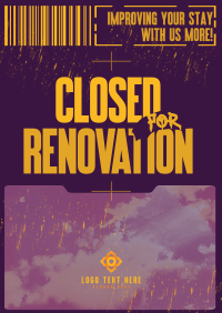 Grunge Closed Renovation Flyer Design