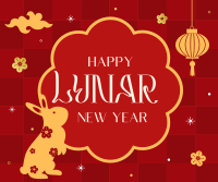 Lunar New Year Rabbit Facebook Post Design