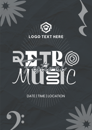 Vibing to Retro Music Flyer Image Preview