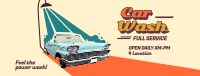 Retro Car Wash Facebook cover Image Preview