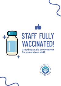 Vaccinated Staff Announcement Flyer Image Preview