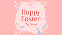 Blessed Easter Greeting Facebook Event Cover Design