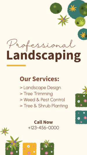 Professional Landscaping Facebook story