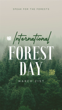 Minimalist Forest Day TikTok video Image Preview