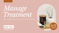 Elegant Massage Promo Facebook Event Cover Design
