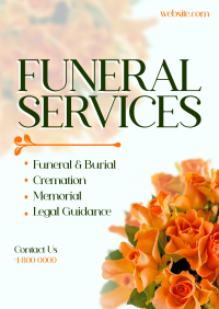 Funeral Flowers Poster Design