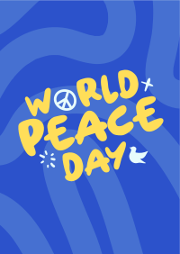 Quirky Peace Day Poster Design